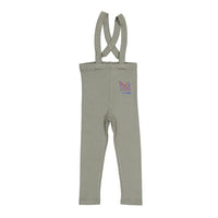 L by Ladida Green Fog Ribbed Suspender Leggings