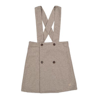 L by Ladida Brown Wool Herringbone Suspender Skirt