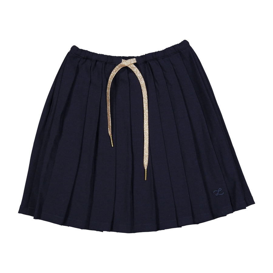 L by Ladida Navy Drawstring Pleated Skirt