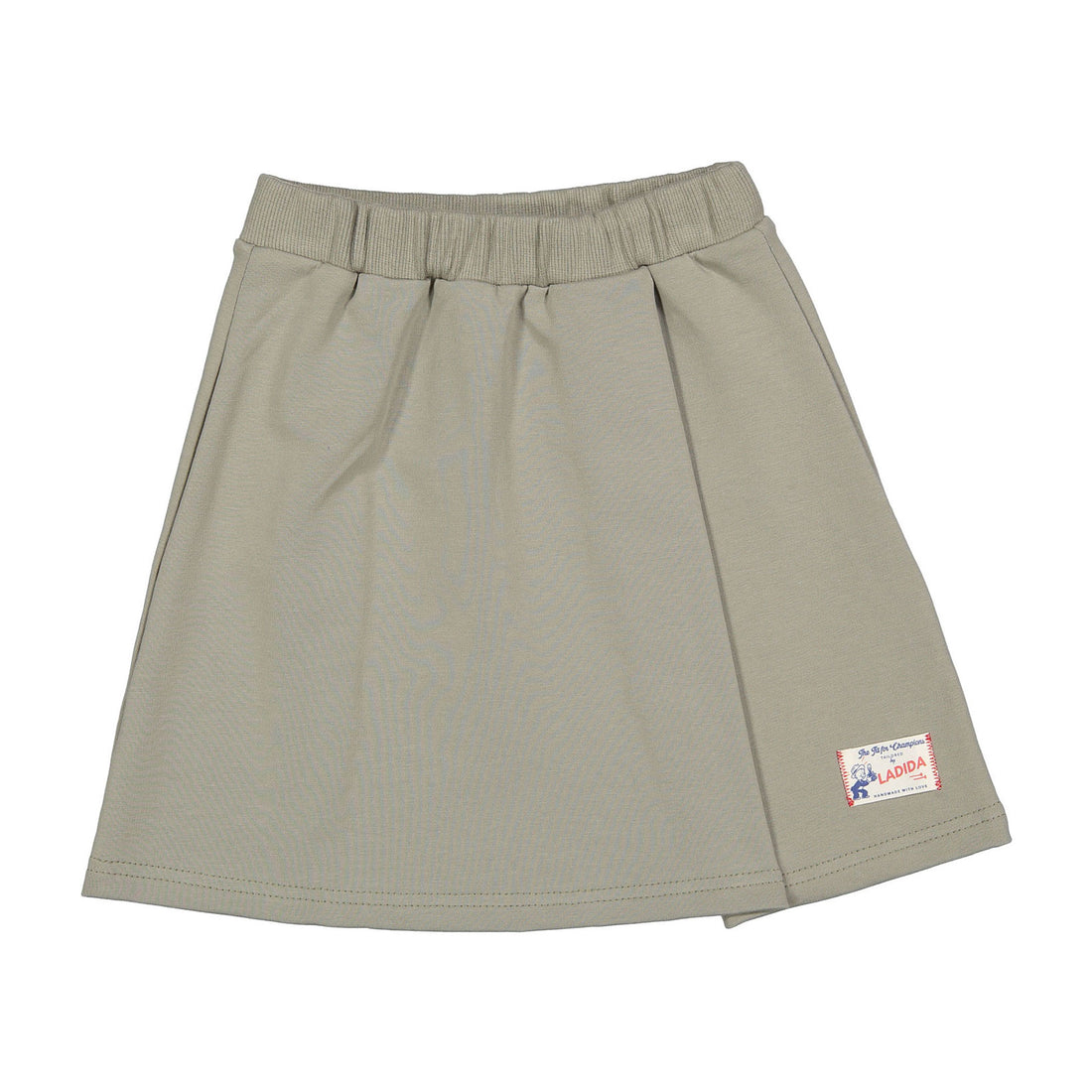 L by Ladida Green Fog Mock Wrap Skirt