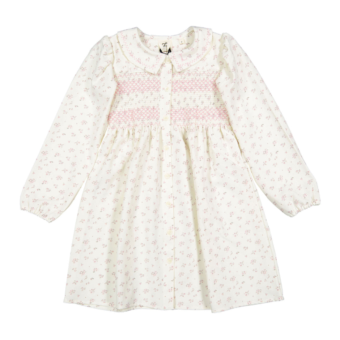 L by Ladida Cream Tiny Bud Smock Dress 6