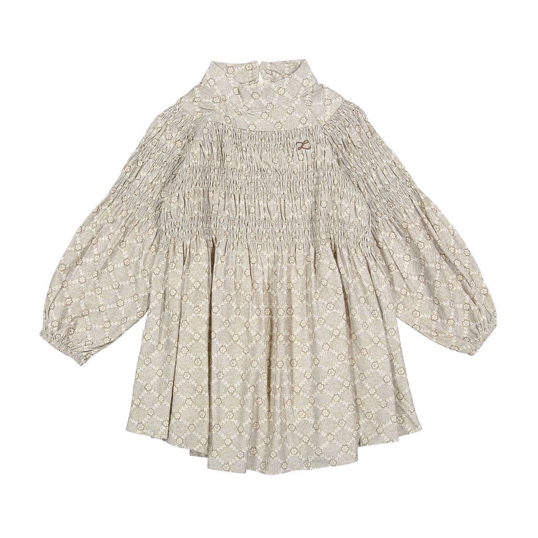 L by Ladida Floral Grid Smocked Dress