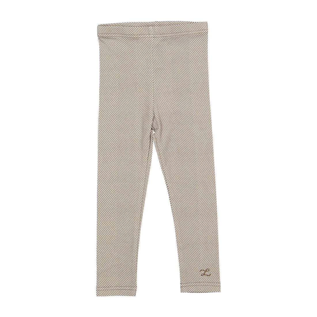 L by Ladida Brown Herringbone Printed Leggings