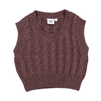 L by Ladida Brown Cable Knit Vest