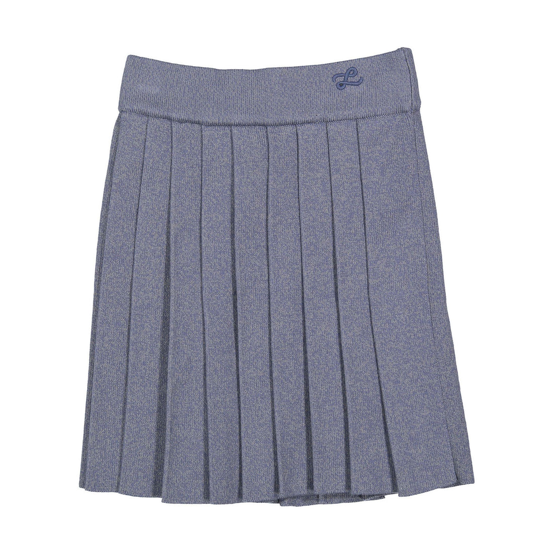 L by Ladida Greyish Blue Knit Pleated Skirt