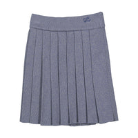L by Ladida Greyish Blue Knit Pleated Skirt