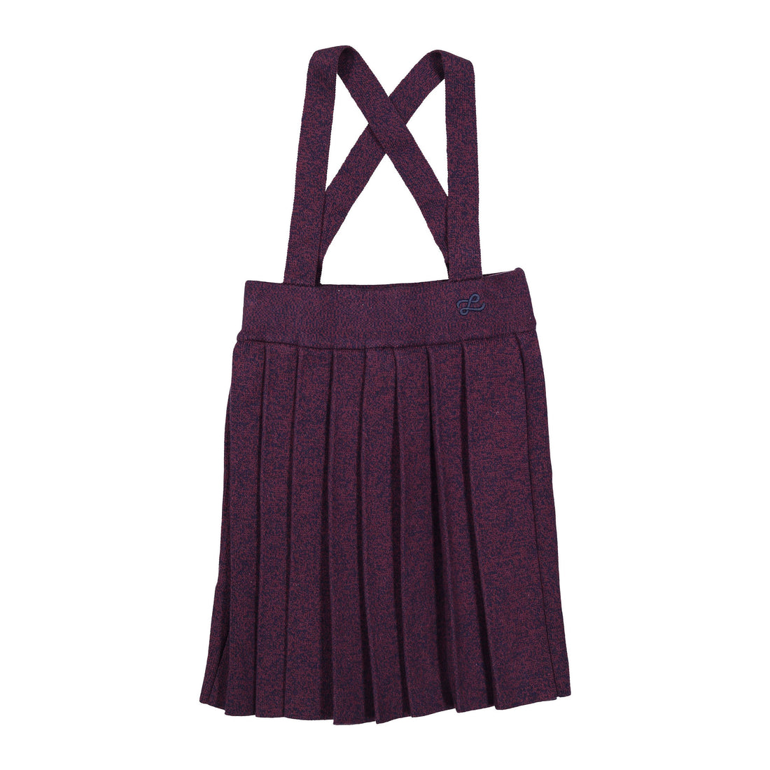 L by Ladida Maroon Blend Pleated Suspender Skirt