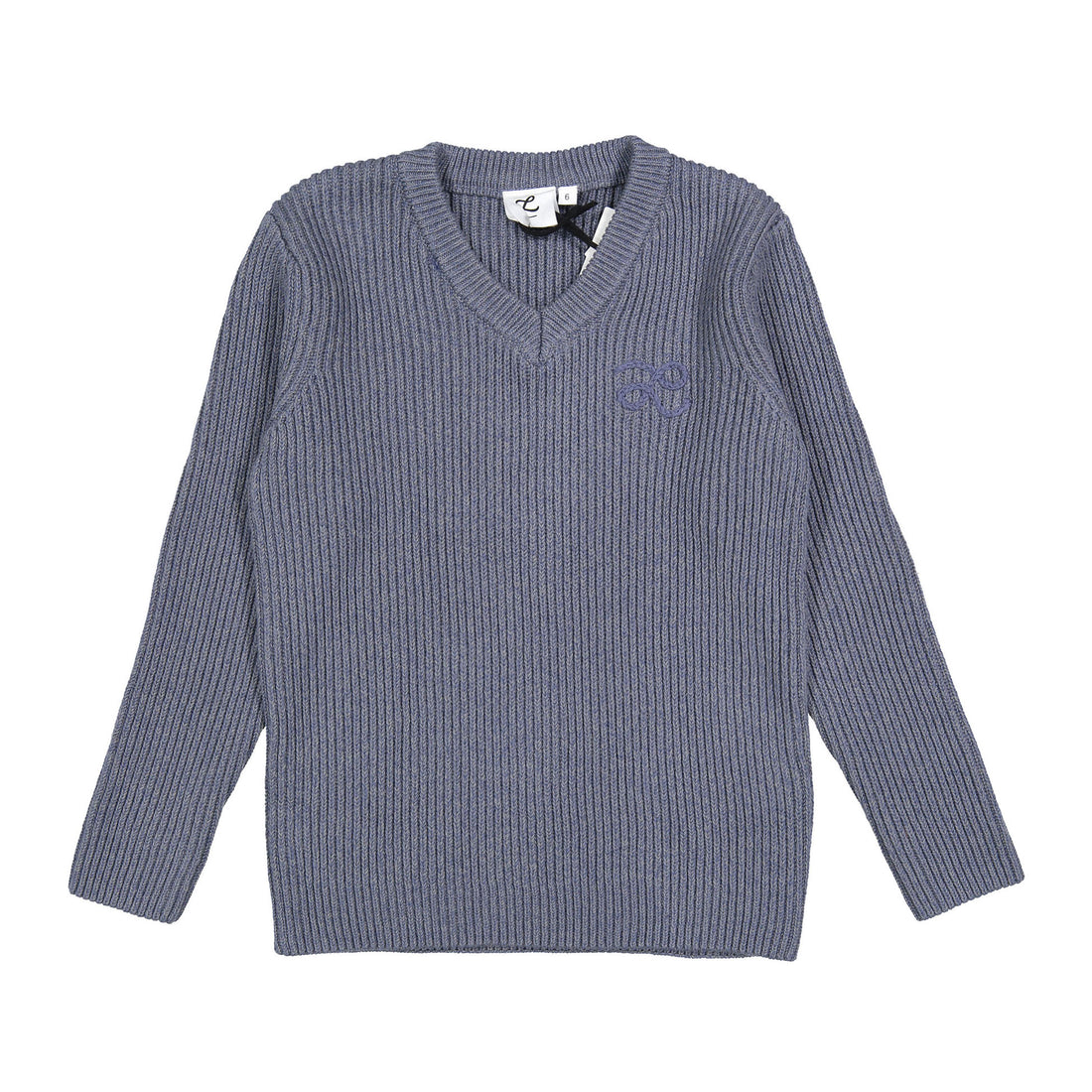 L by Ladida Greyish Blue V Neck Sweater