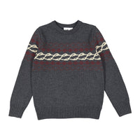 L by Ladida Dark Grey Jacquard Sweater