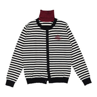 Clubhouse Black/White Striped Cardigan Set