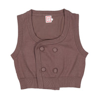 1984 Cognac Double Breasted Sweater Vest