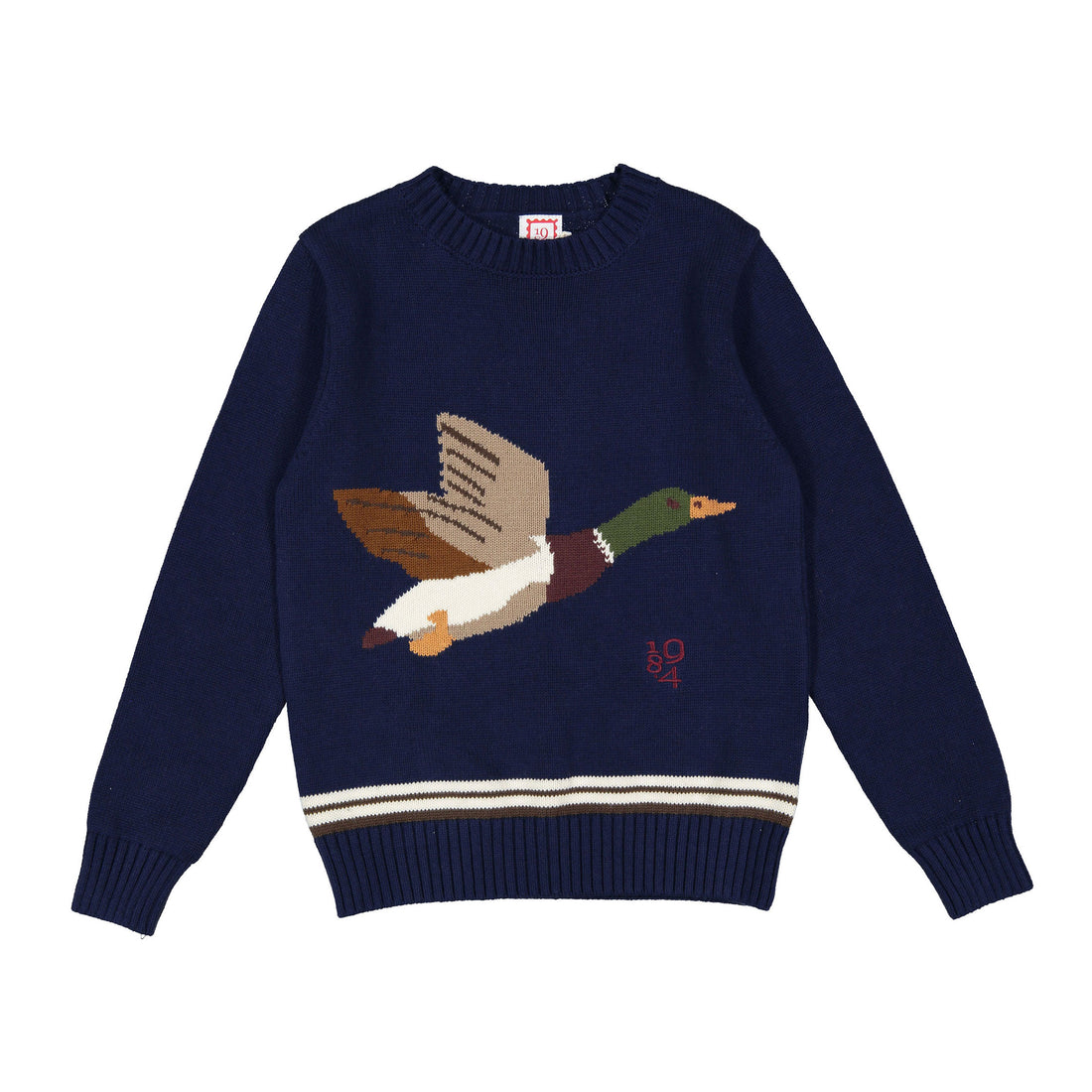 1984 Navy Duck Embroidery Sweater
