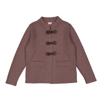 1984 Beige Leather Clasps Cardigan