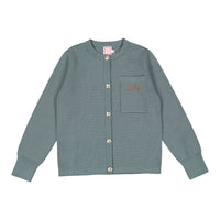 1984 Sage Bow Embroidery Cardigan