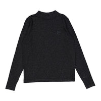 ELEMENTS Black Metallic Knit Turtleneck