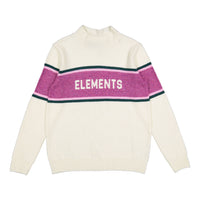 ELEMENTS Ivory Stripe Chest Logo Sweater