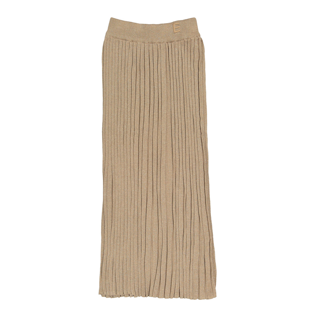 ELEMENTS Gold Metallic Pleated Skirt