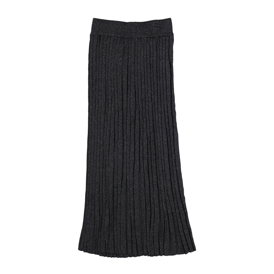 ELEMENTS Black Metallic Pleated Skirt