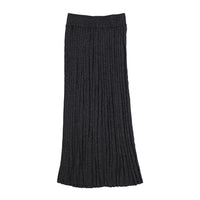 ELEMENTS Black Metallic Pleated Skirt