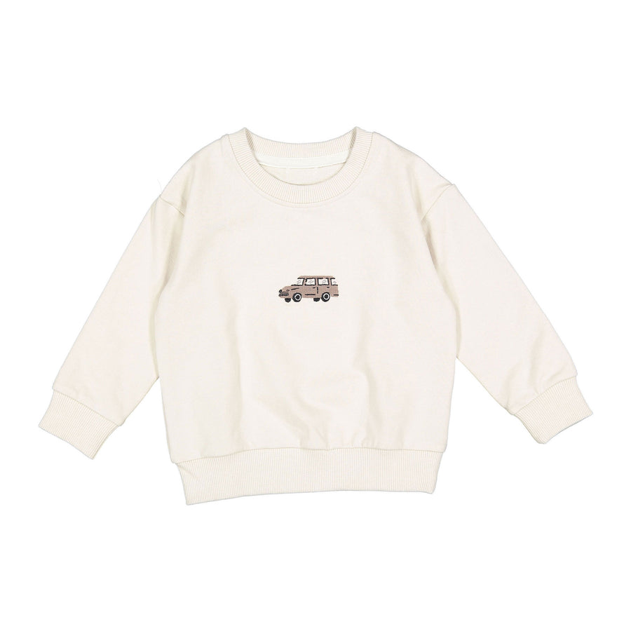 Lovely Littles The Embroidered Sweatshirt - Vintage Car