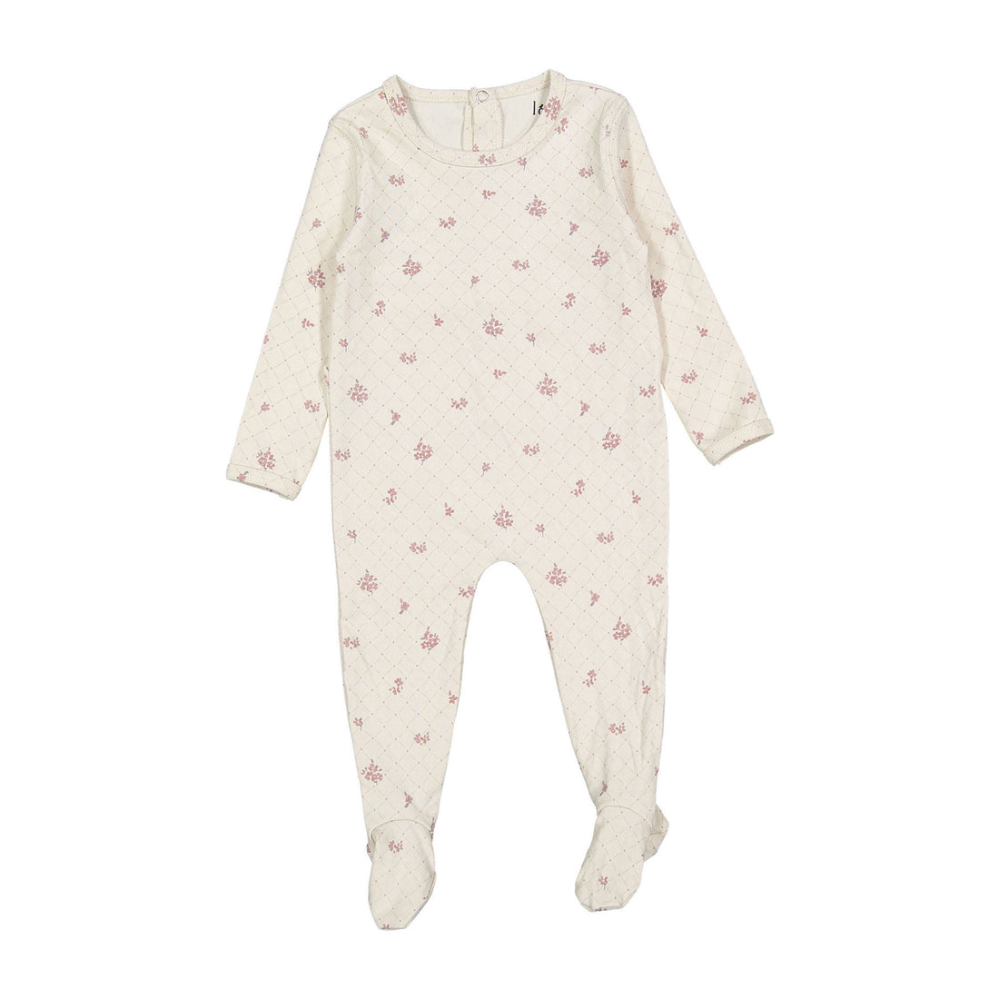 Ladida Layette Rose Grid Romper
