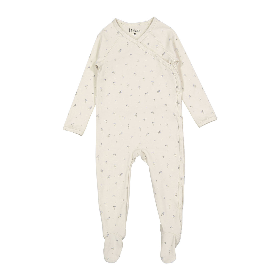 Ladida Layette Blue Tiny Bud Romper
