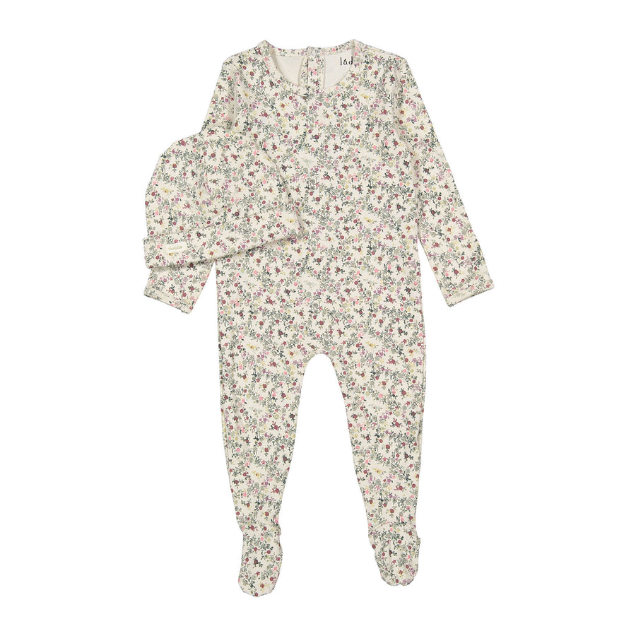 Ladida Layette Circle Floral Romper + Hat