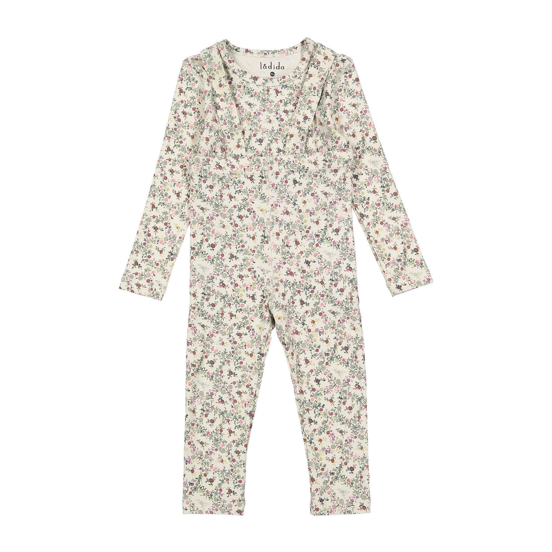 Ladida Layette Circle Floral Suspender Set