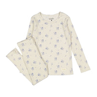 Ladida Layette Blue Watercolor Pajama Set