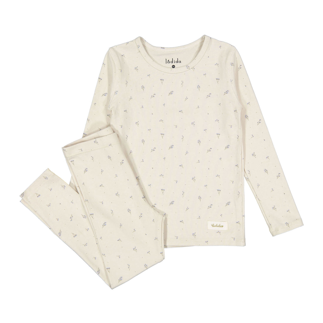 Ladida Layette Blue Tiny Bud Pajama Set