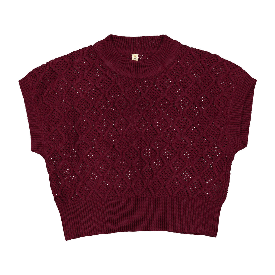 Ava and Lu Burgundy Knit Vest