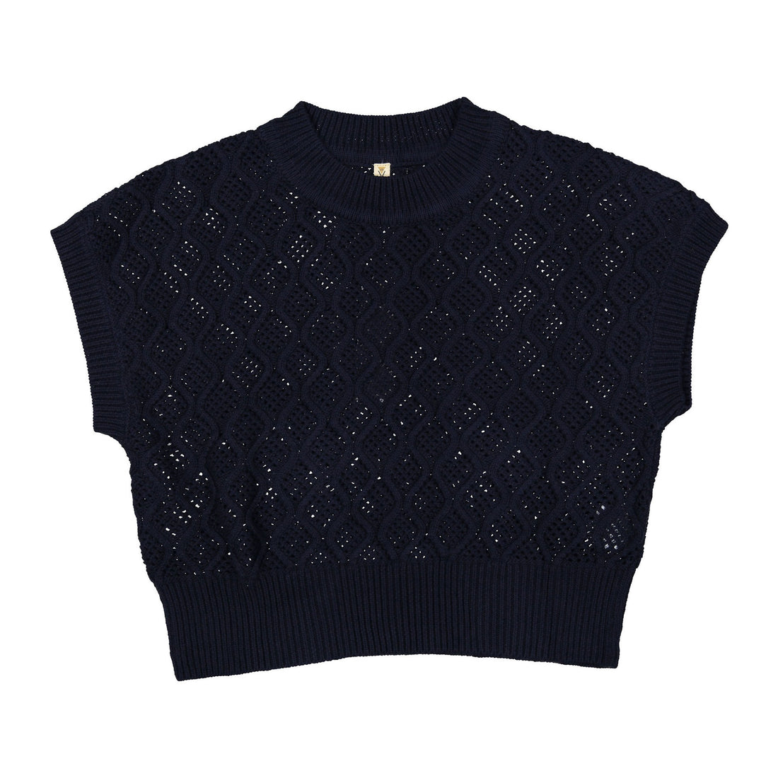 Ava and Lu Navy Knit Vest