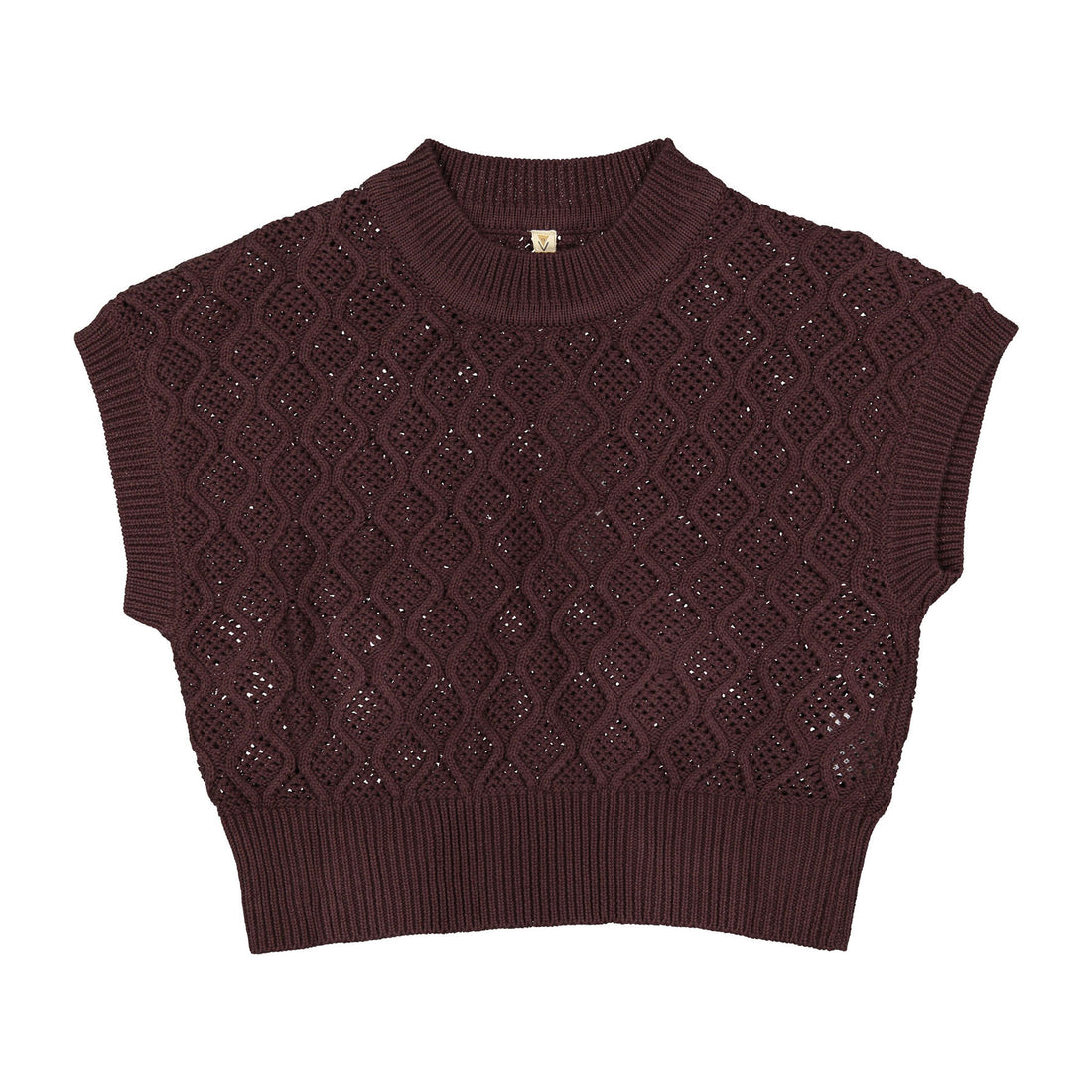 Ava and Lu Taupe Knit Vest