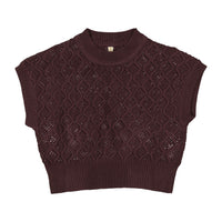 Ava and Lu Taupe Knit Vest