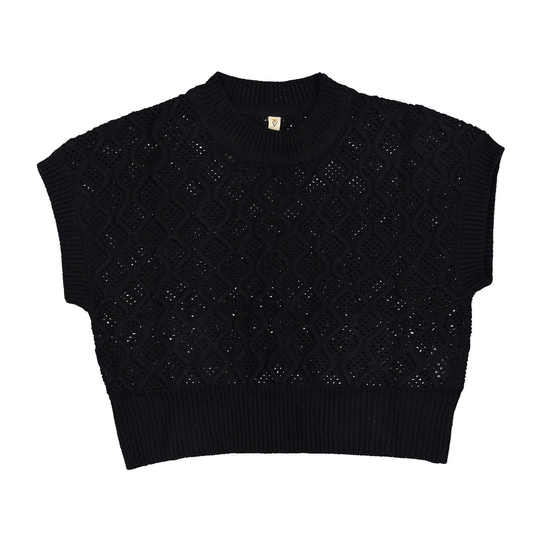 Ava and Lu Black Knit Vest