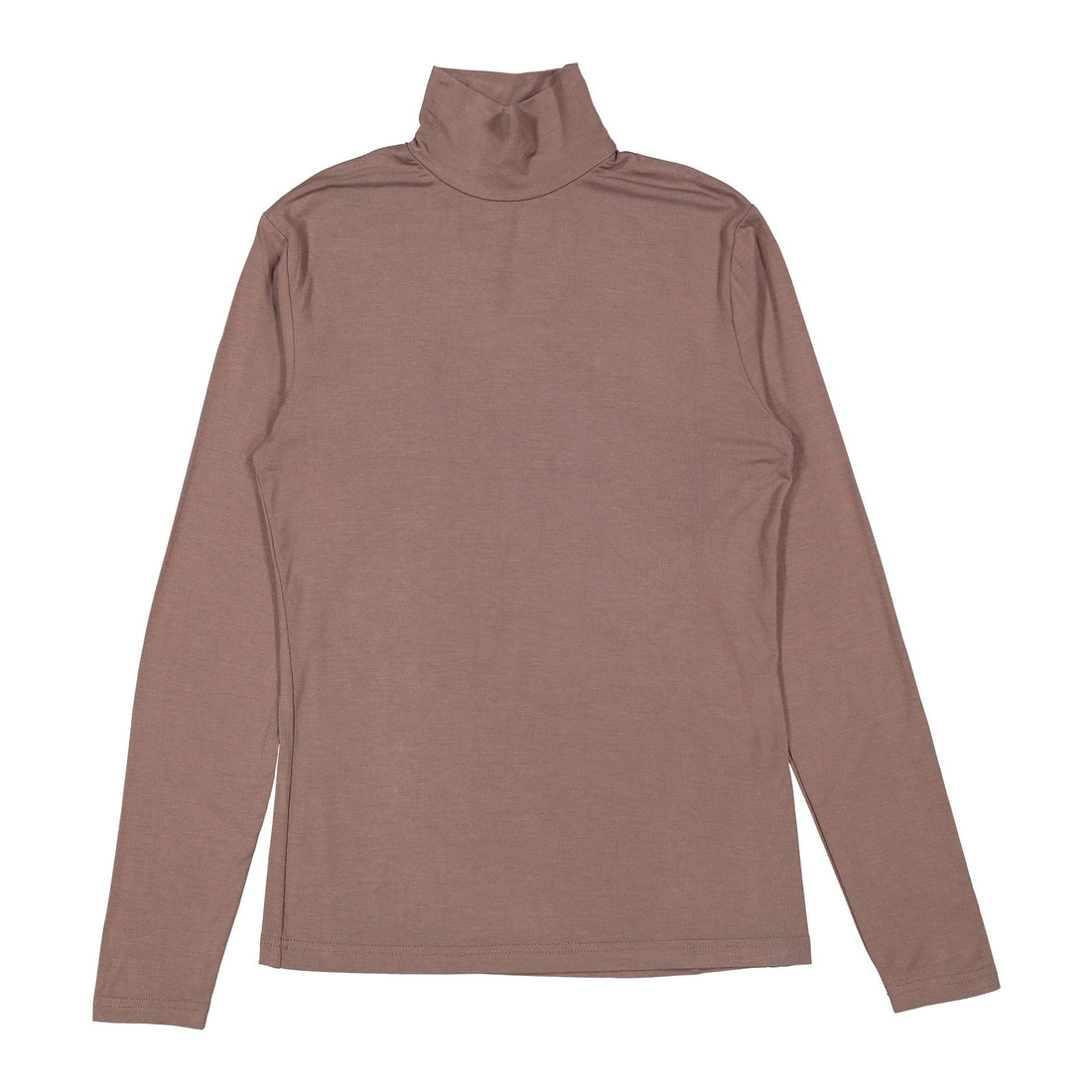 Ava and Lu Taupe Solid Turtleneck