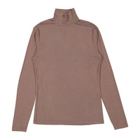 Ava and Lu Taupe Solid Turtleneck
