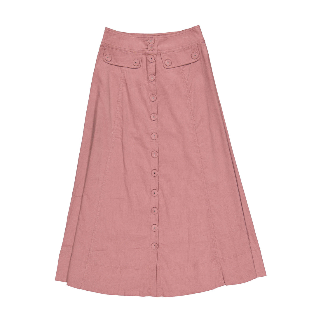 Ava Jeans Mauve Button Down Corduroy Skirt