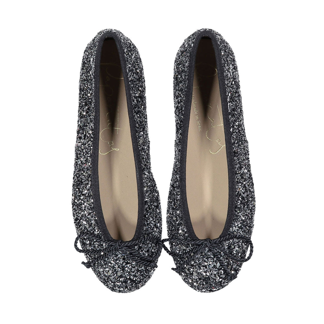 Papanatas Silver Glitter Ballet Flat