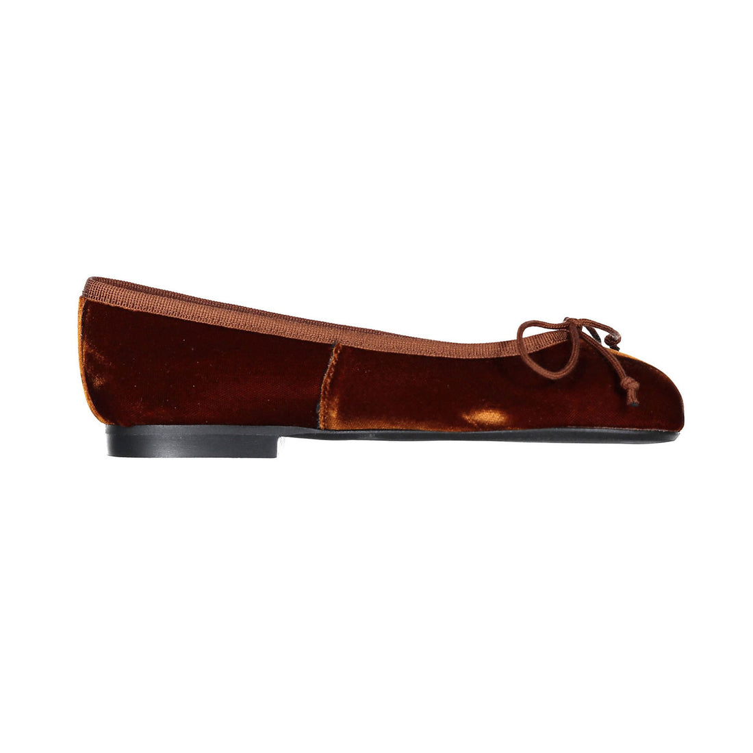 Papanatas Rust Velvet Ballet Flat