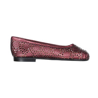 Papanatas Burgundy Crochet Ballet Flat