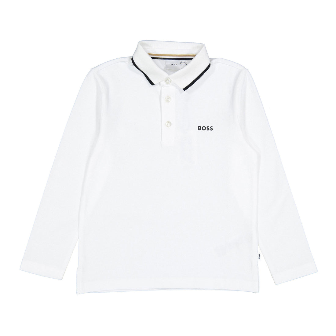 Hugo Boss White Solid Color Polo