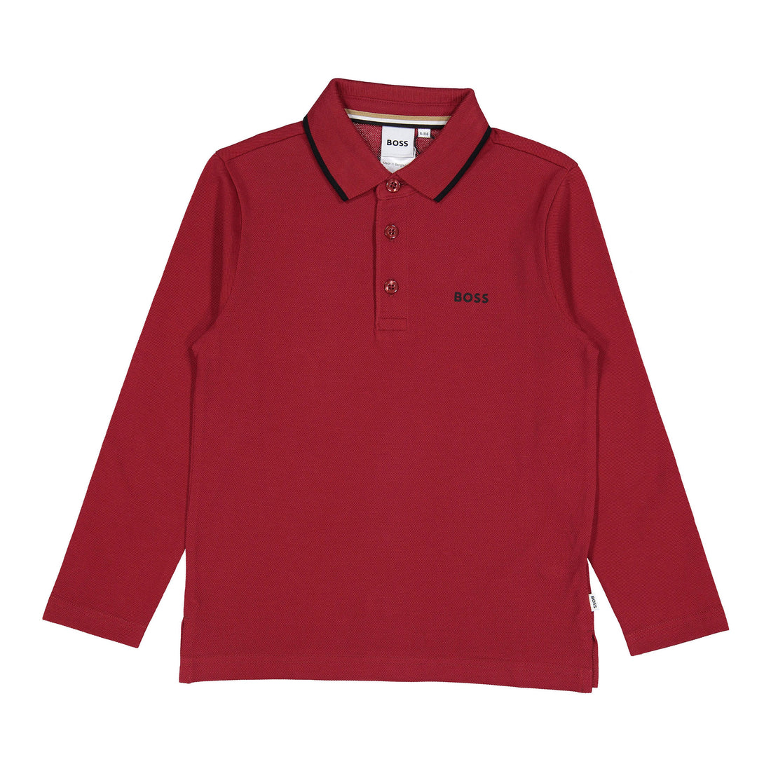 Hugo Boss Dark Red Solid Color Polo