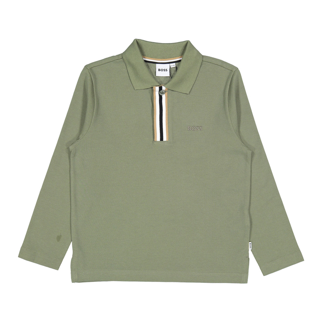 Hugo Boss Green Long Sleeve Polo