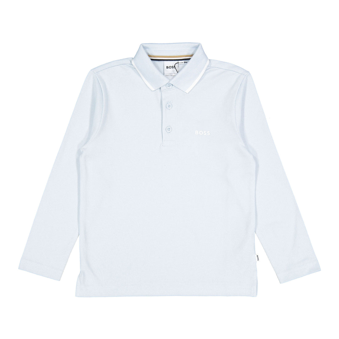 Hugo Boss Pale Blue Solid Color Polo