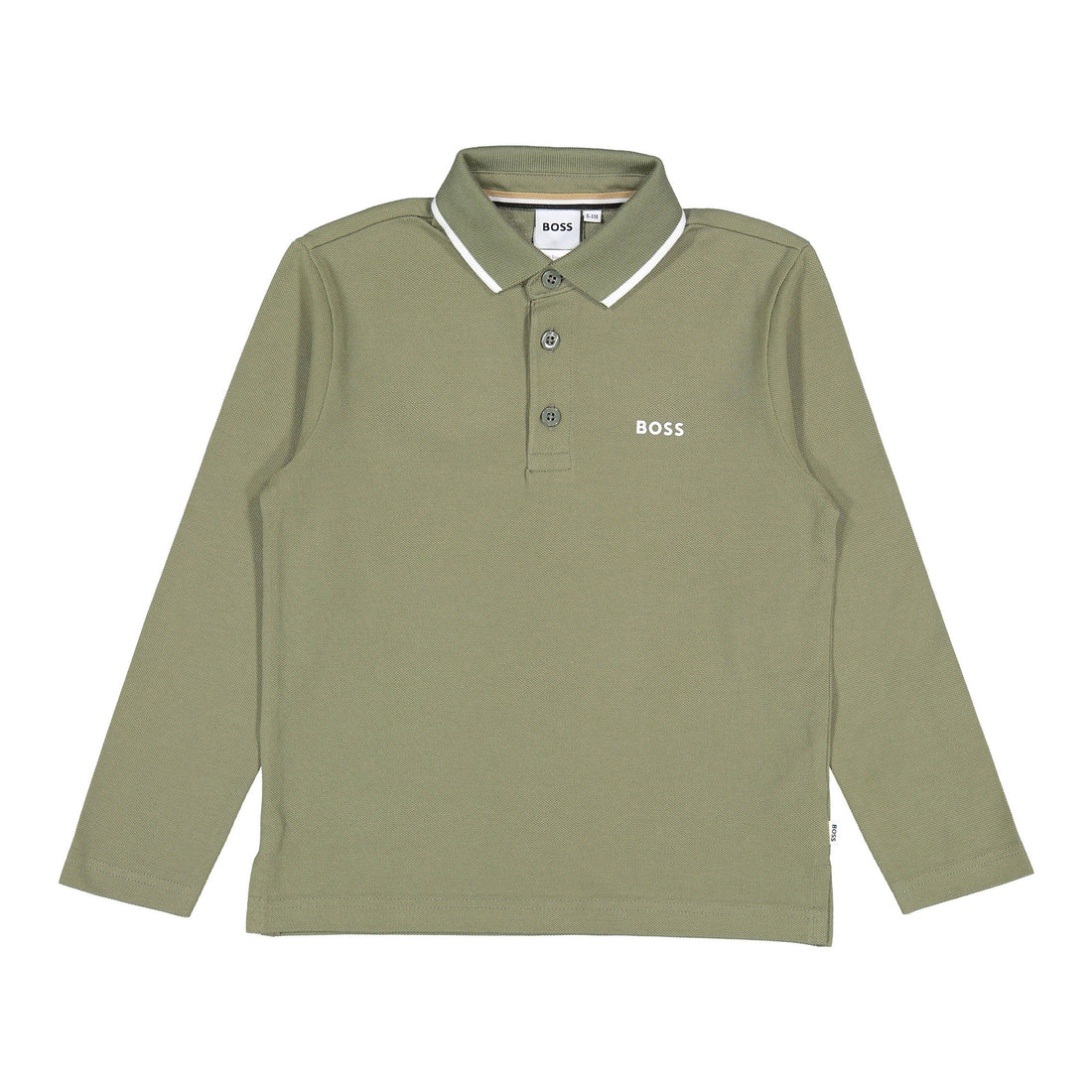 Hugo Boss Green Solid Color Polo