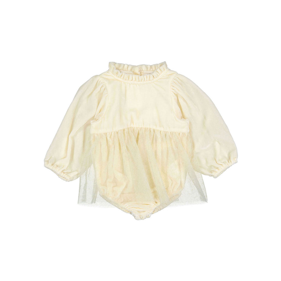 Bebe Organic Ivory Tulle Nyssa Special Romper