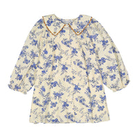 Emile et Ida Orchid Blue Floral Print Dress