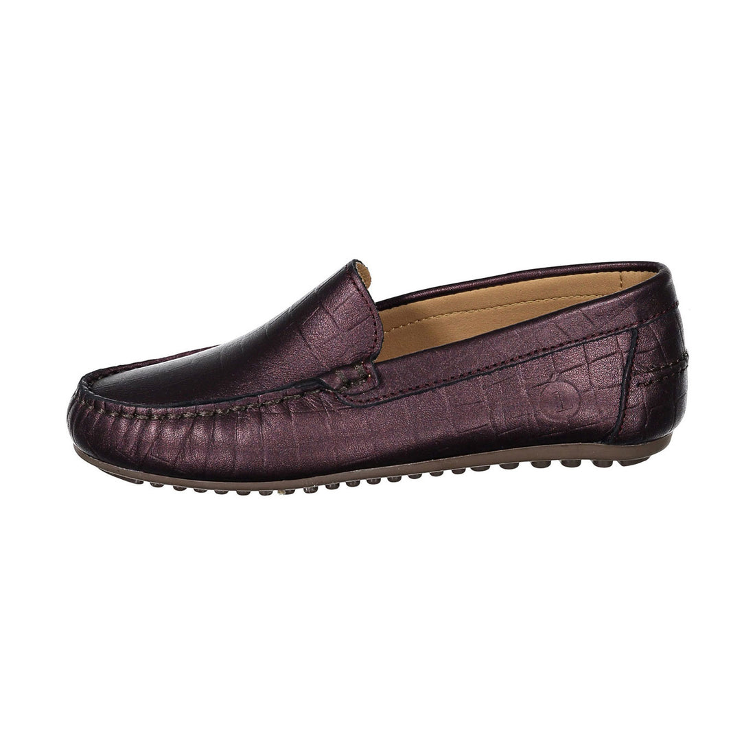 Ladida Shoes Raspberry Metallic Croc Loafer
