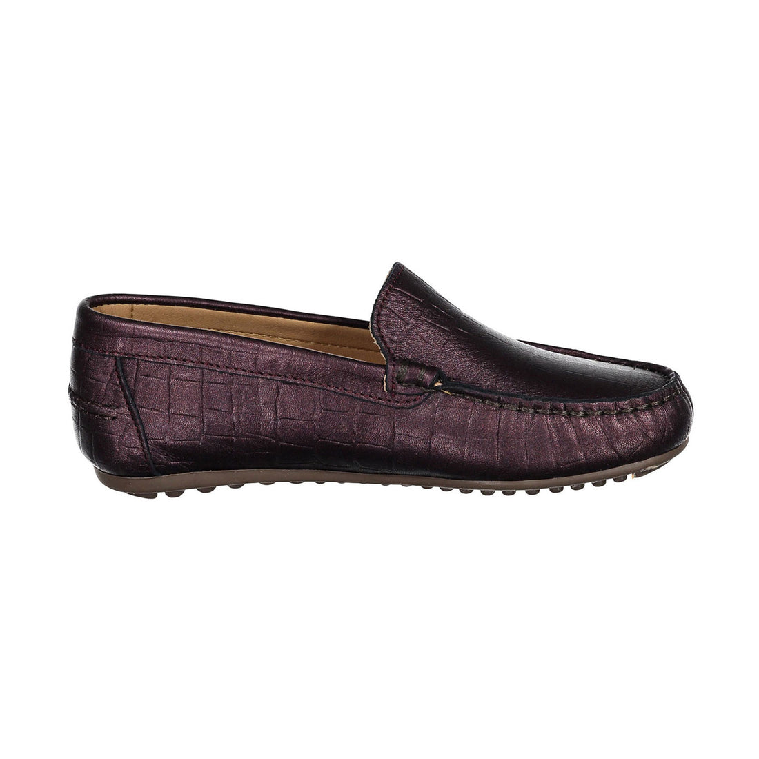 Ladida Shoes Raspberry Metallic Croc Loafer